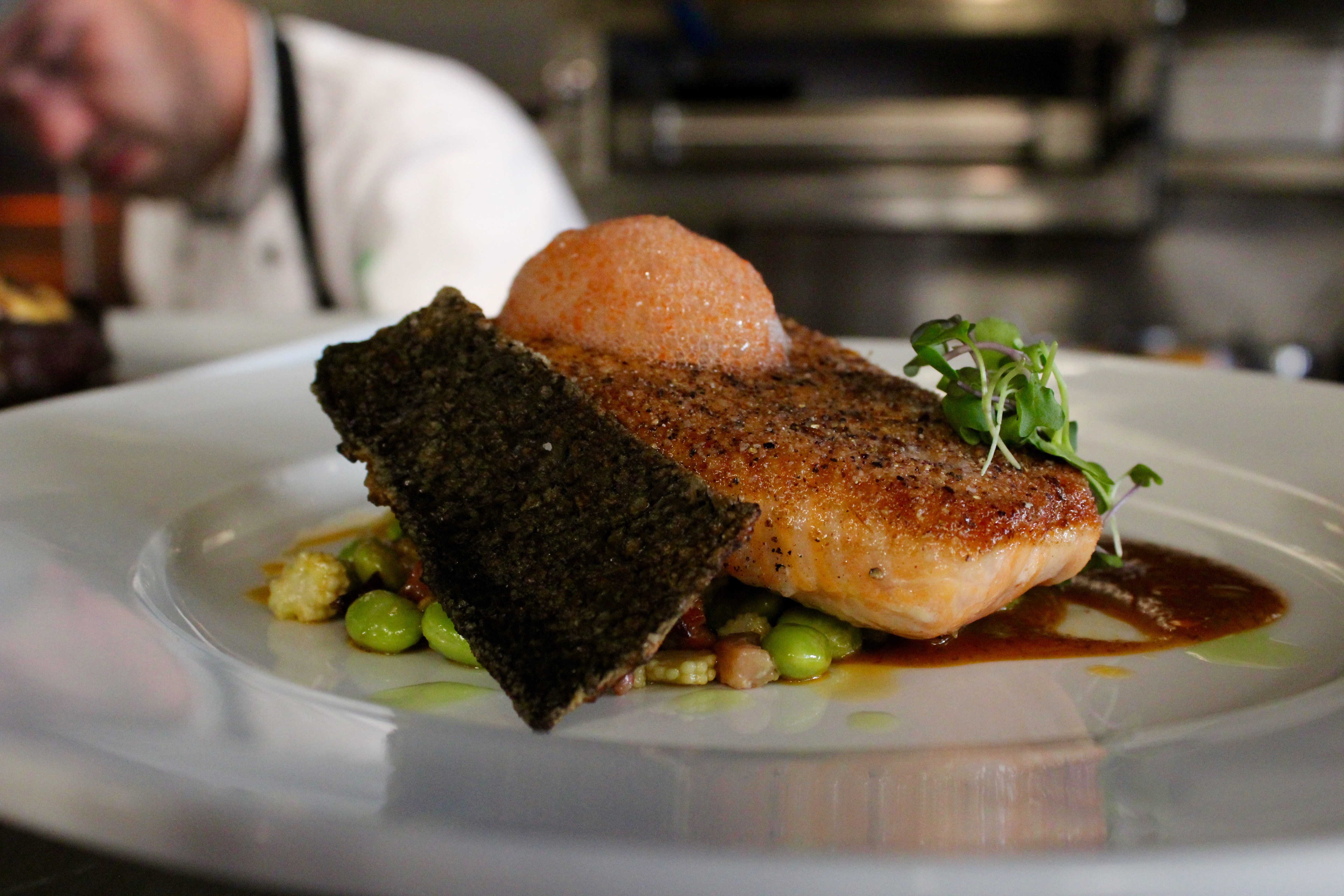 Salmon served up at Cask & Kiln Kitchen in Wilmington 