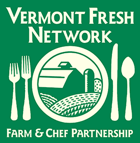 To find a restaurant that is certified as using Vermont products, look for the Vermont Fresh Network logo,
