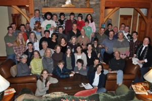The Garritys host a rocking Super Bowl party each year that starts with skiing at Smuggs and ends with The Game. 