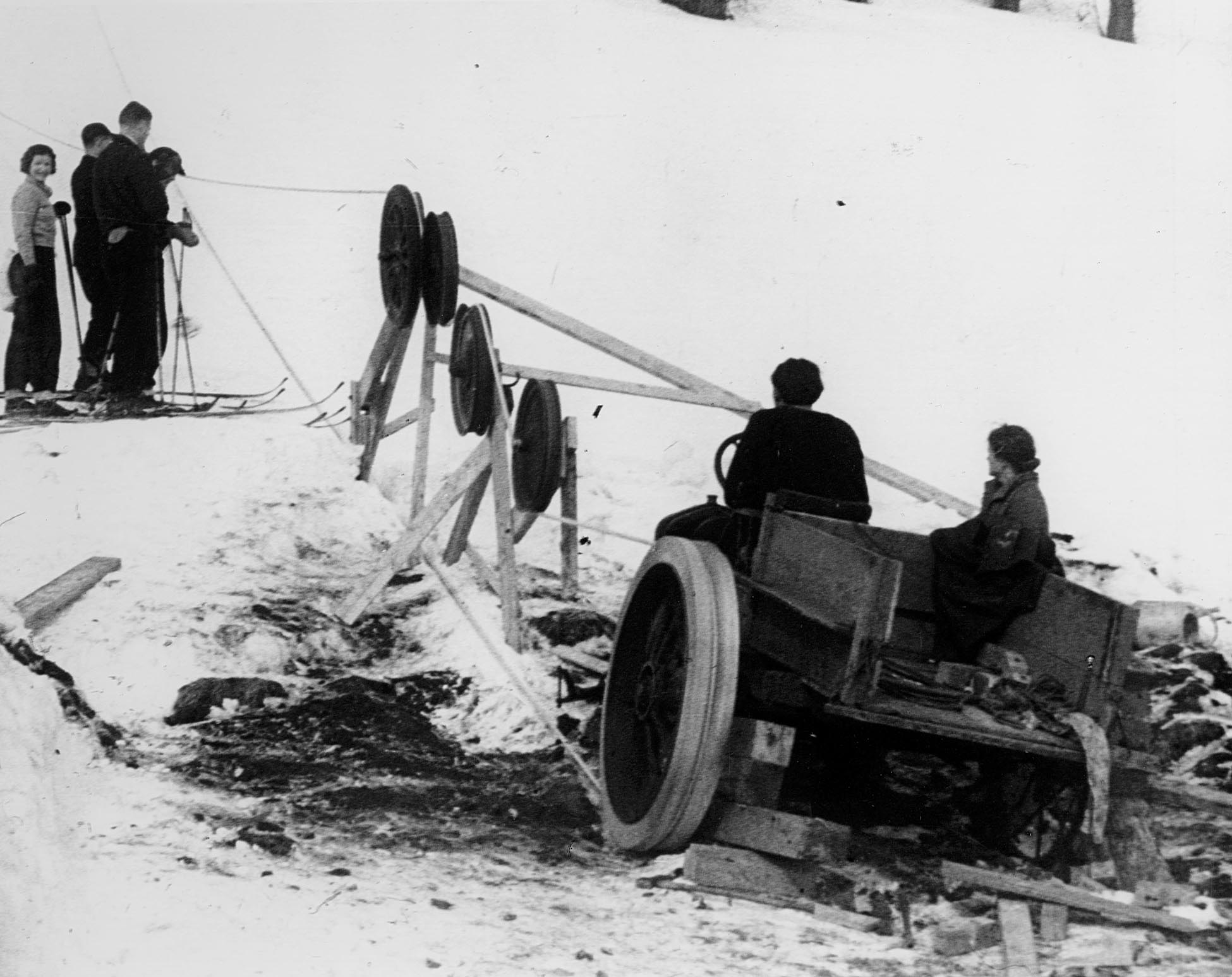 This first rope tow at Gilbert's Hill 